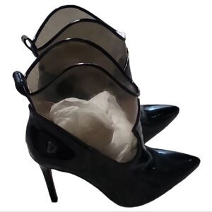 Jessica Simpson Black Patent Leather Pointed Toe Booties Size 6.5M NWOT